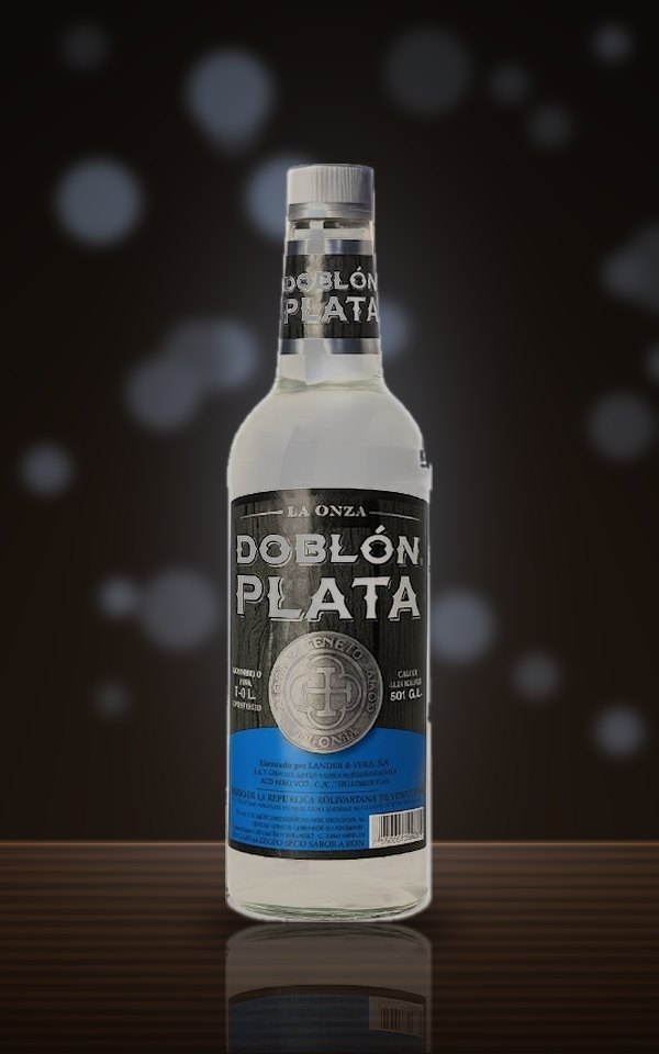 Licor de Ron Blanco Doblón Plata